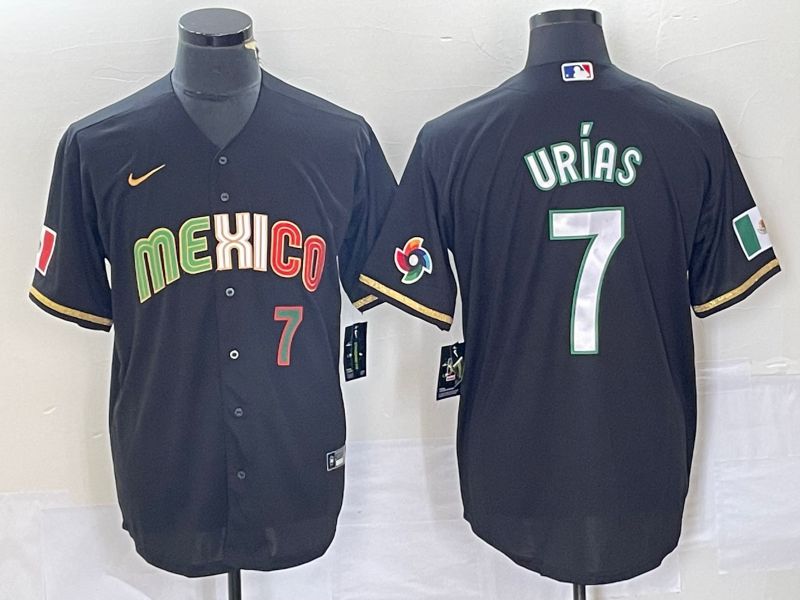 Men 2023 World Cub Mexico #7 Urias Black Nike MLB Jersey style 91821->more jerseys->MLB Jersey